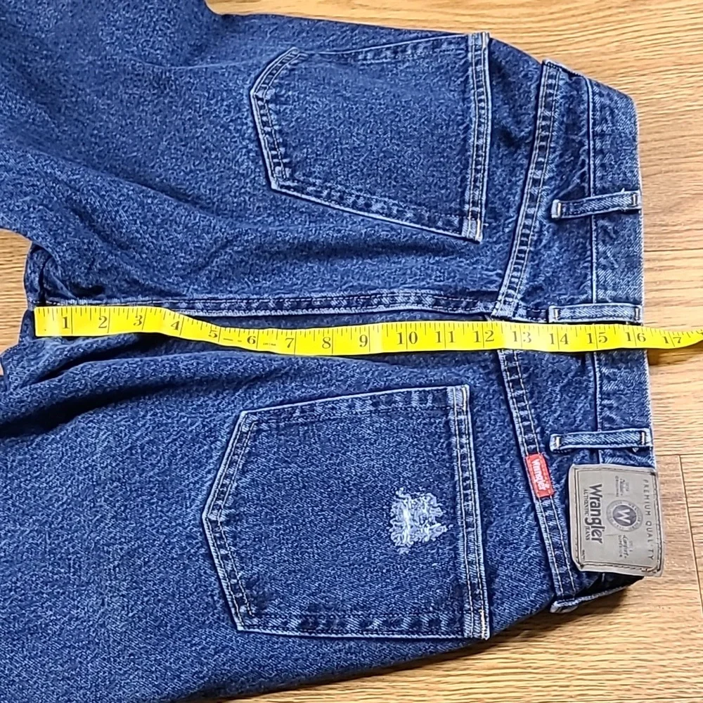 WRANGLER VINTAGE MENS PREMIUM STRAIGHT LIKE NEW DISTRESSED DENIM JEANS 36x30